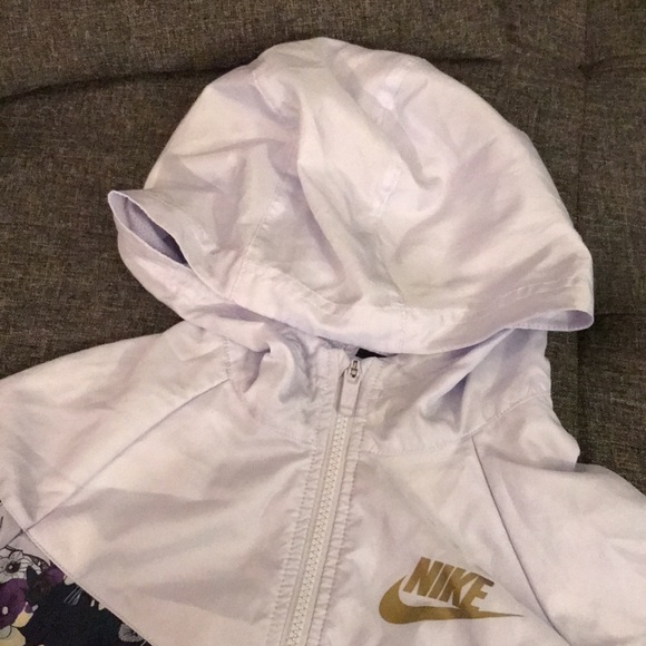COPY - Nike Girls Hooded windbreaker sz M Floral pattern Gd Condition - Picture 2 of 5